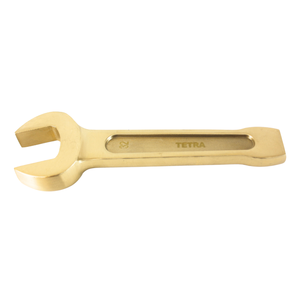 TETRA Wrench Striking Single Open End 32 mm Non-Spark Aluminium-Bronze, IMPA 615581
