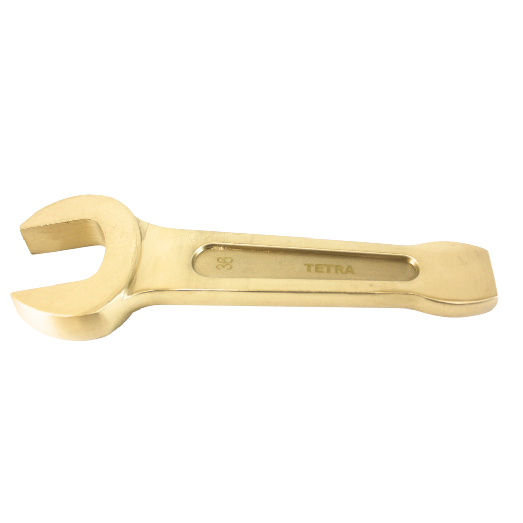 TETRA Wrench Striking Single Open End 36 mm Non-Spark Aluminium-Bronze, IMPA 615583