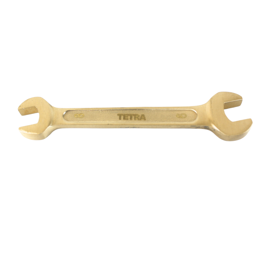 TETRA Wrench Double Open End 8 x 9 mm Non-Spark Aluminium-Bronze, IMPA 615441