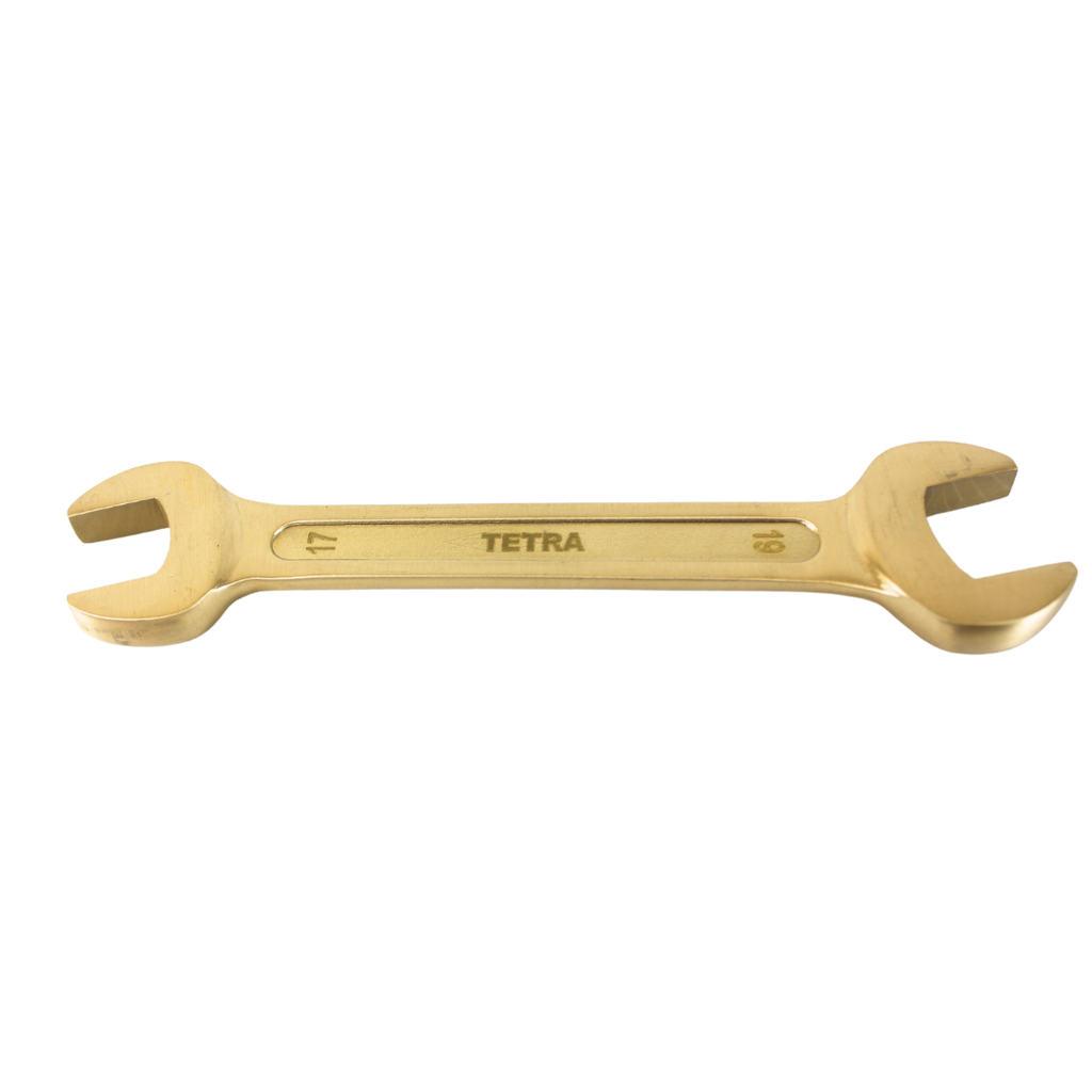 TETRA Wrench Double Open End 17 x 19 mm Non-Spark Aluminium-Bronze, IMPA 615445