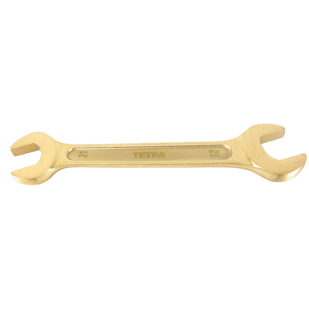 TETRA Wrench Double Open End 21 x 23 mm Non-Spark Aluminium-Bronze, IMPA 615448