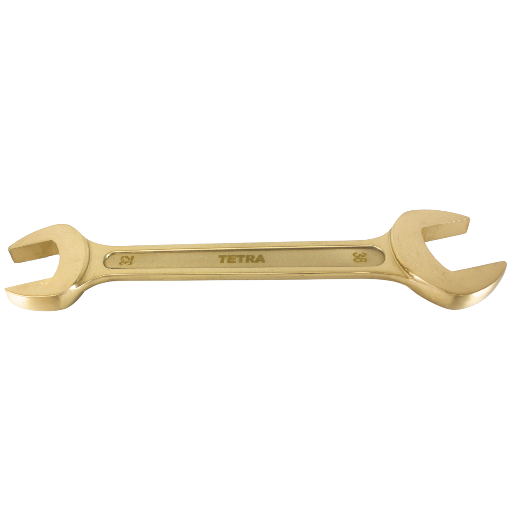 TETRA Wrench Double Open End 32 x 36 mm Non-Spark Aluminium-Bronze, IMPA 615452