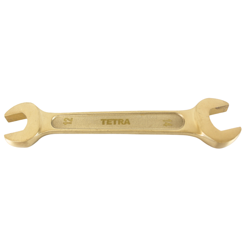 TETRA Wrench Double Open End 12 x 14 mm Non-Spark Aluminium-Bronze, IMPA 615443