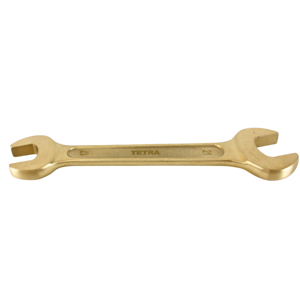 TETRA Wrench Double Open End 17 x 21 mm Non-Spark Aluminium-Bronze, IMPA 615446
