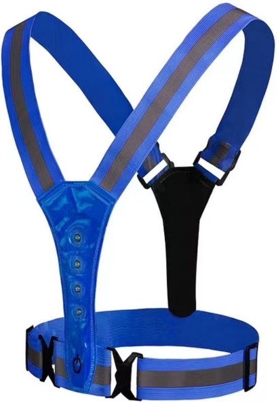 C-Line Marine Safety strap vest with LED flashing light blue