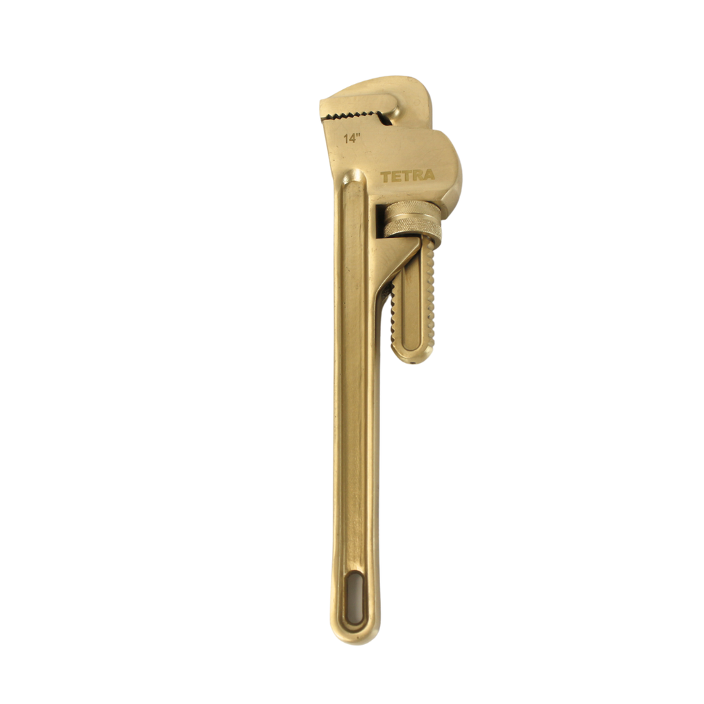 TETRA Wrench Pipe Straight 350 mm, Non-Spark Aluminium-Bronze, IMPA 615654