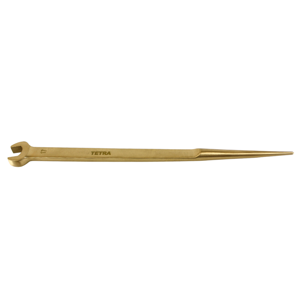 TETRA Wrench Open & Spud End 17 mm Non-Spark Aluminium-Bronze, IMPA 615536