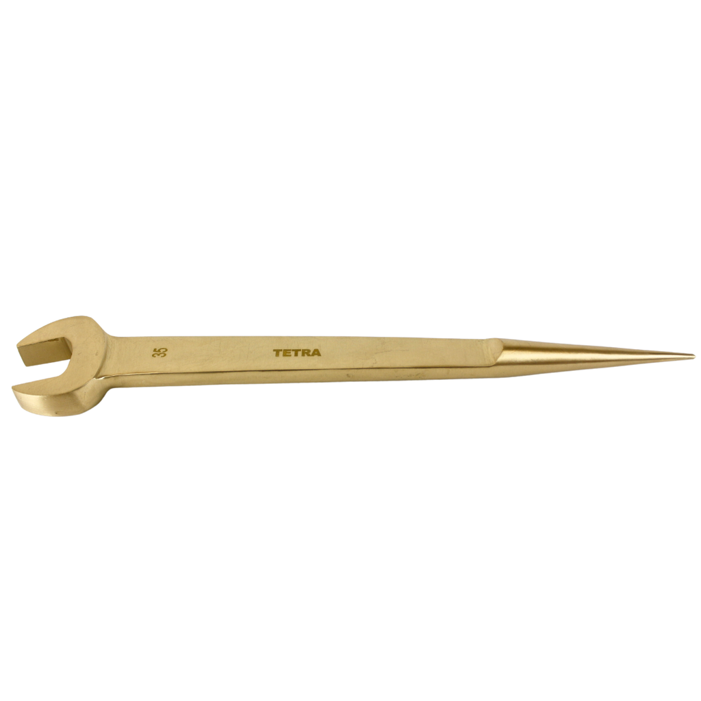 TETRA Wrench Open & Spud End 35 mm Non-Spark Aluminium-Bronze, IMPA 615540