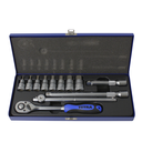 TETRA Hexagon Bit Set  WITH TOOLS 1/4"  12-pcs 5, 6, 8, 10, 12, 14, 17,19 mm. IMPA 611288