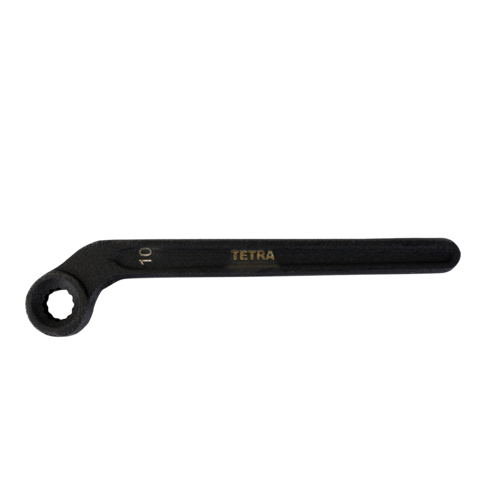 TETRA Ringsleutel plat gebogen 10 mm, 12-Kant, IMPA 610651