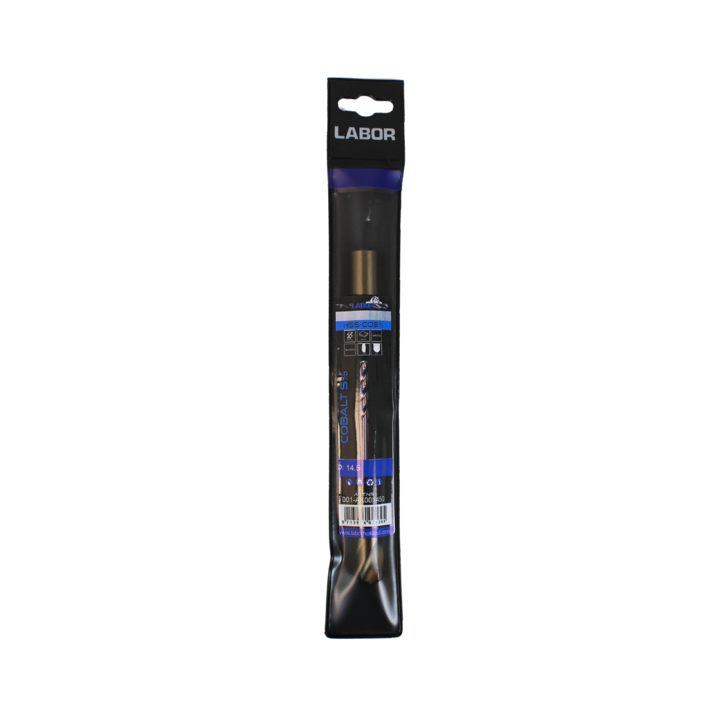 Labor Twist Drill HSS-Cobalt 5% Straight shank DIN338. 14.5MM.