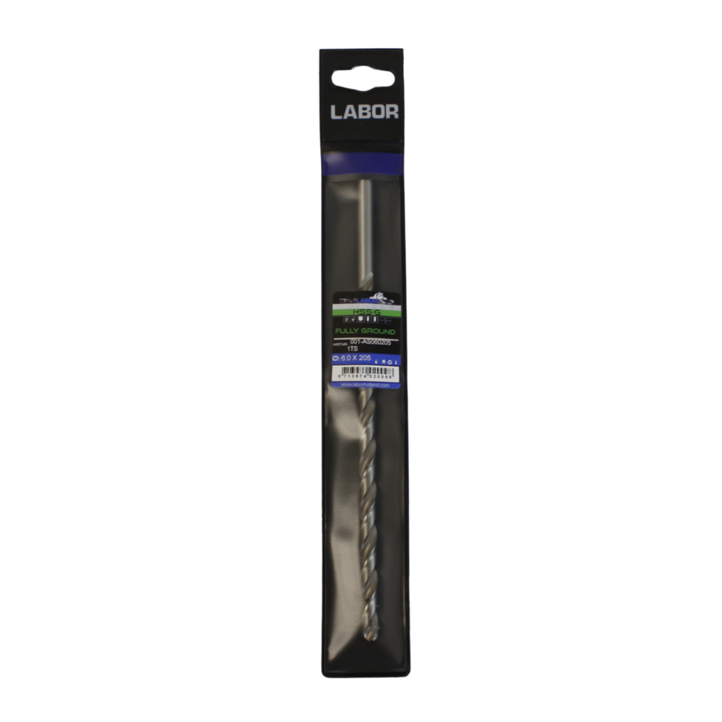 Labor Twist Drill Long HSS- Fully ground with splitpoint 6.0X140/205MM, DIN1869. IMPA 630411