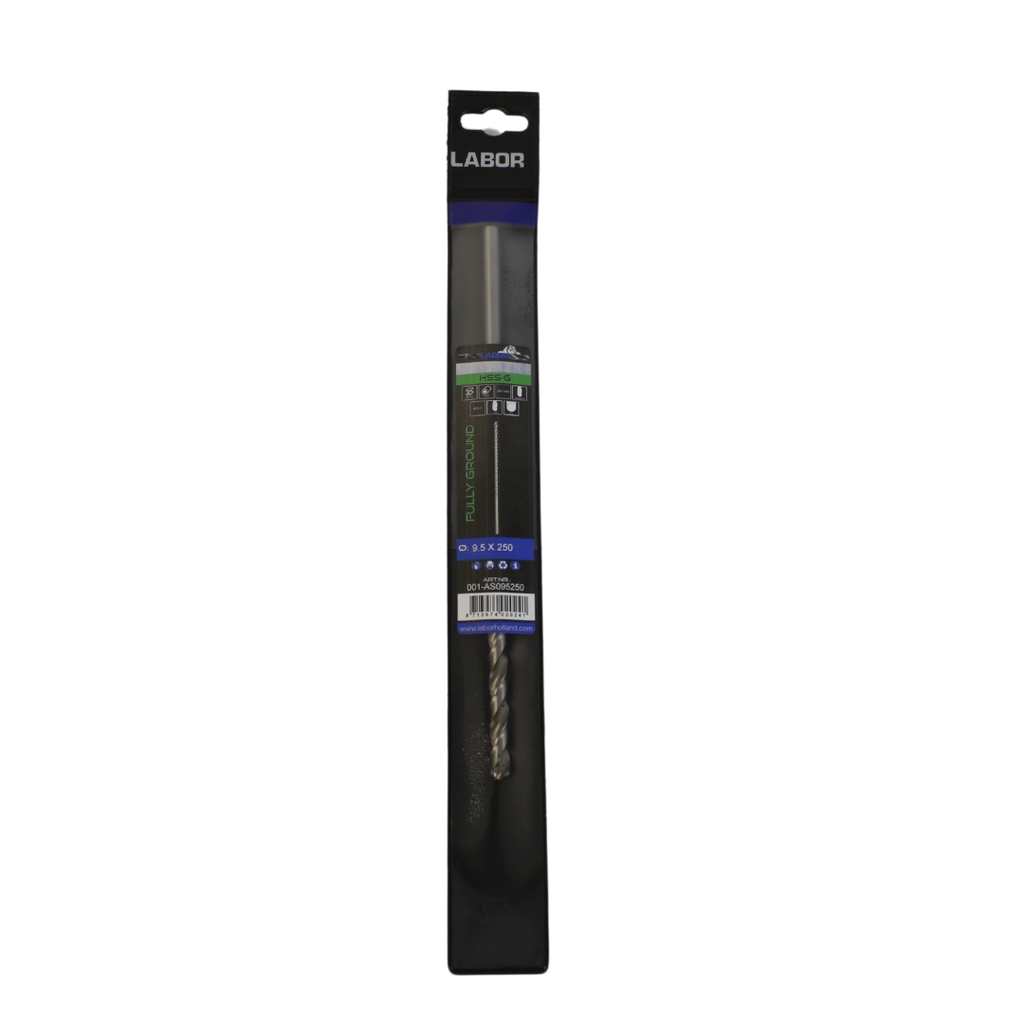 Labor Metaalboor Lang HSS-Geslepen met splitpoint 9.5X175/250 mm, DIN1869. IMPA 630418