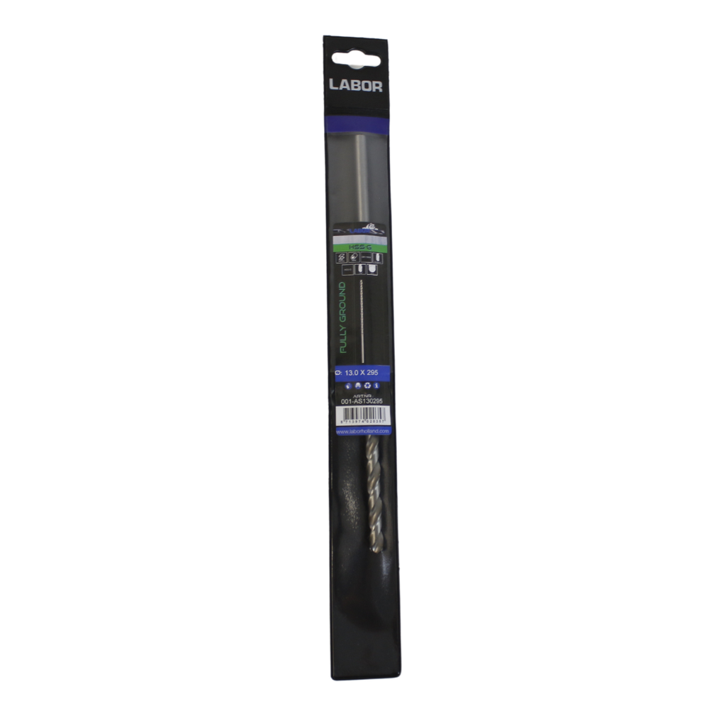 Labor Twist Drill Long HSS- Fully ground with splitpoint 13.0X205/295MM, DIN1869. IMPA 630429