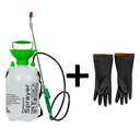 C-Line industrial plastic shoulder sprayer with gloves, 5 L reservoir, including hose and spraylance, IMPA 550661