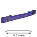 TETRA WSB-1T0,5M, Polyester hijsband, Werklast 1 ton, Lengte 0,5 m, Veiligheidsfactor 7:1, EN1492-1 IMPA 232195