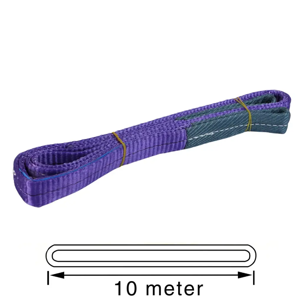 TETRA WSB-1T10M, Polyester hijsband, Werklast 1 ton, Lengte 10 m, Veiligheidsfactor 7:1, EN1492-1 IMPA 232195