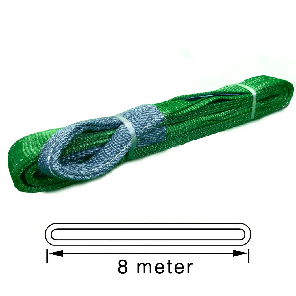 TETRA WSB-2T8M, Polyester hijsband, Werklast 2 ton, Lengte 8 m, Veiligheidsfactor 7:1, EN1492-1, IMPA 232195