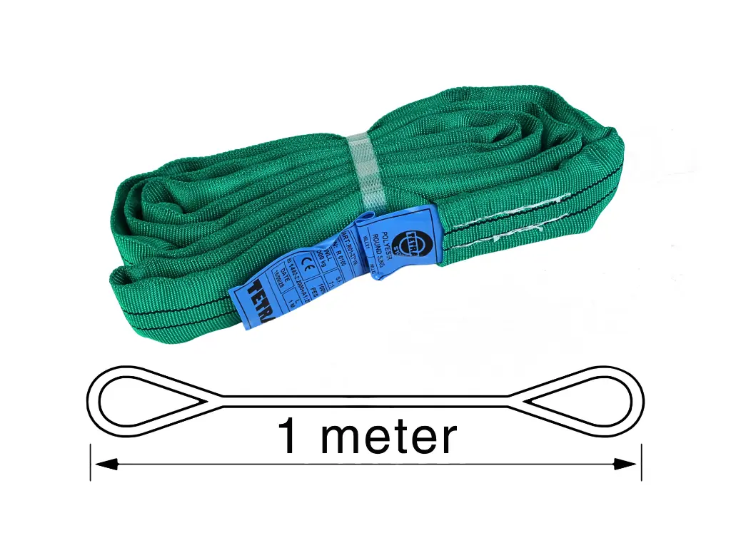 TETRA RS-2T1M, Polyester round sling, Endless type, WLL 2 ton, Length 1 m, safety factor 7:1, EN1492-2 