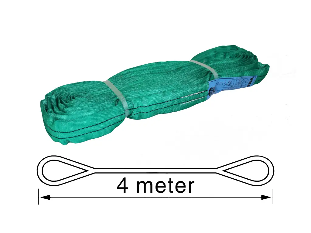 TETRA RS-2T4M, Polyester rondstrop, Werklast 2 ton, Lengte 4 m, Veiligheidsfactor 7:1, EN1492-2 
