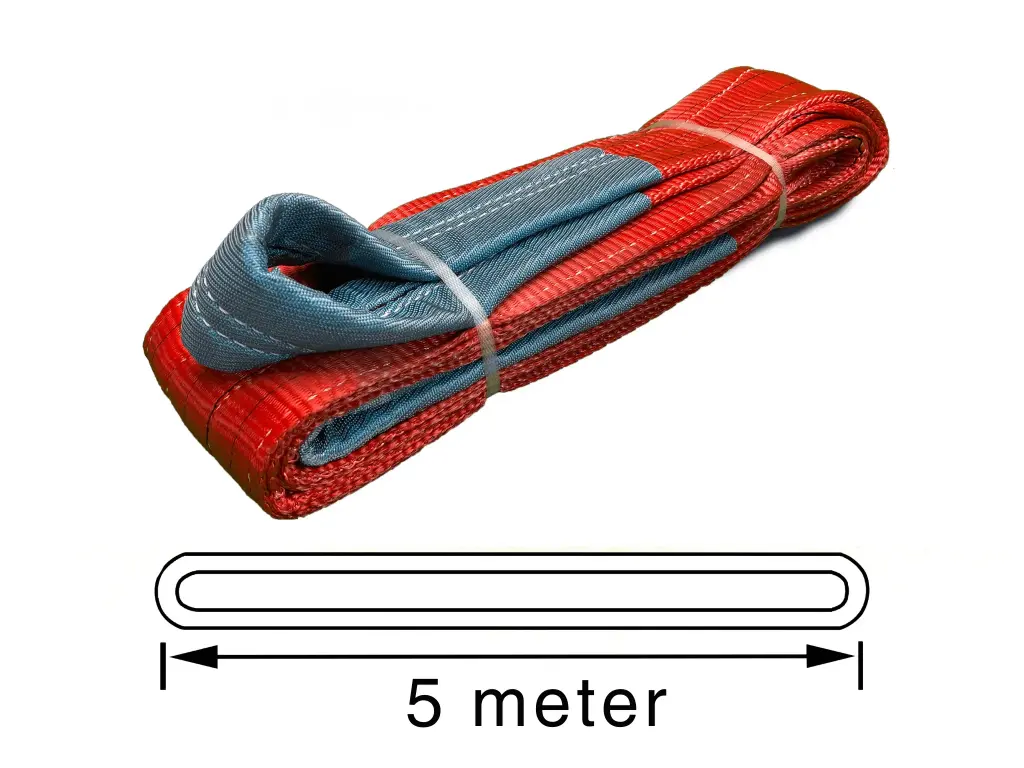 TETRA RS-5T5M, Polyester rondstrop, Werklast 5 ton, Lengte 5 m, Veiligheidsfactor 7:1, EN1492-2 
