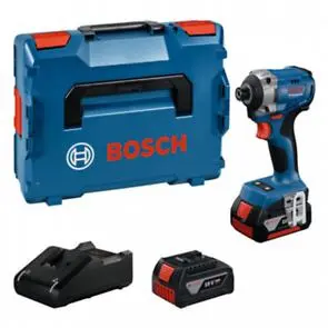 Bosch GDR 18V-215, cordless impact screwdriver incl charger and 2 x 4.0Ah batteries, in box, 06019N2002, UN 3481