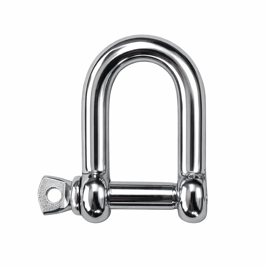 D-Shackle, Screw Pin, 28x28x56mm, SWL 2.5 ton, Steel Zinc Plated IMPA 230349