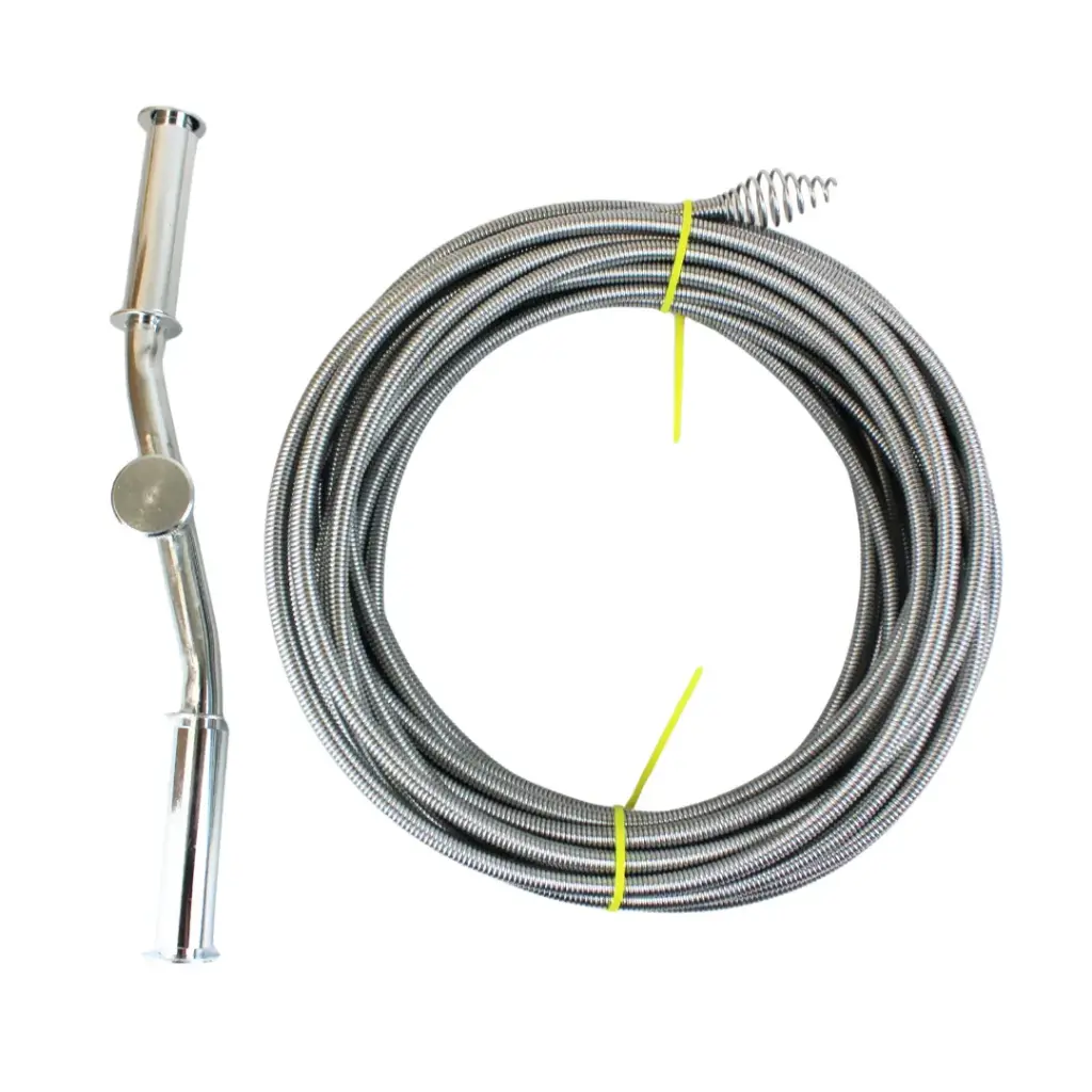 Plumber Snake Wire Pipe Cleaner, Diam 10 mm, Length 15 m, IMPA 615205
