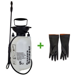 [12889] TETRA chemie en zuurbestendige industriële drukspuit, 5 L reservoir, inclusief slang, spuitlans, handschoenen en reserve viton-seals, IMPA 550661[122.0](31.6)