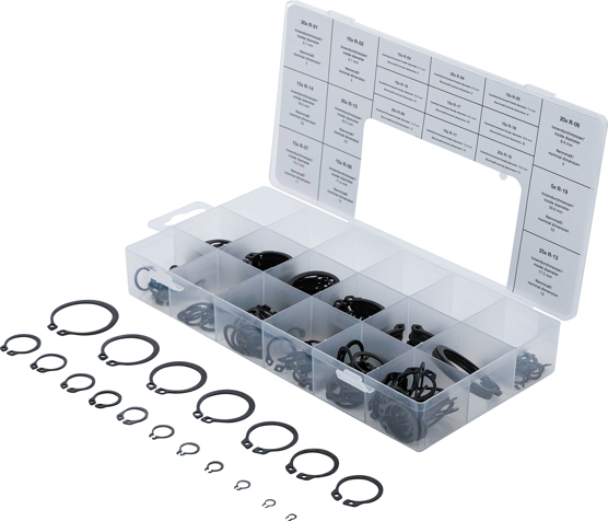 [13162] Assortiment seegerringen uitwendig 3-32mm C-Type 300-delig IMPA 695502