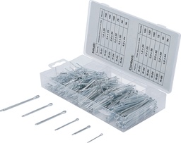 [13166] Assortment split pins 1,6-4mm 555-pcs zinc plated IMPA 695801[36.0](19.75)