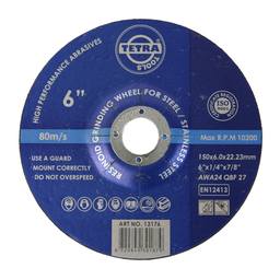[13176] TETRA Resinoid Offset Grinding Wheel, 150 x 6 x 22,2 mm, for steel and SS IMPA 614808[1872.0](1.4000000000000001)