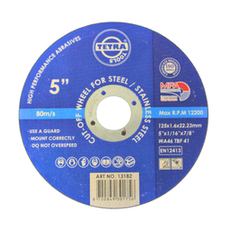 [13182] TETRA Resinoid Cut-off wheel, 125 x 1,6 x 22,23 mm, for steel and SS.[2531.0](0.59)