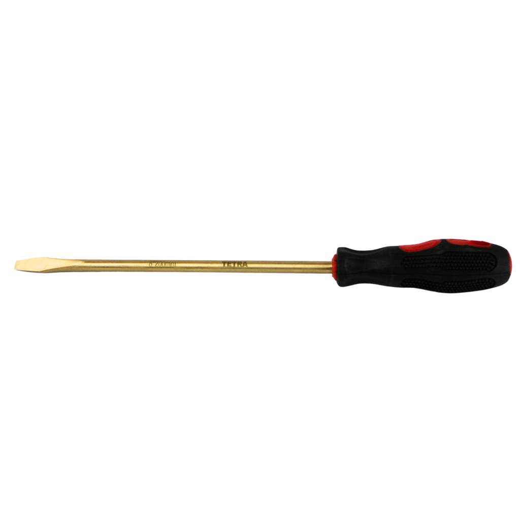 [13268] TETRA Slotted blade screwdriver 200x8,0mm Non-Spark Aluminium-Bronze IMPA 615906