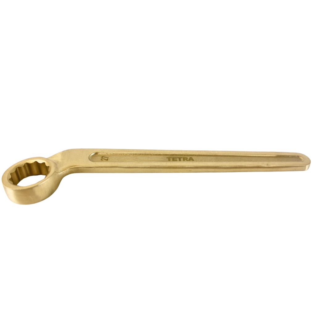 [13317] TETRA 12-point Single end curved wrench 27 mm Non-Spark Aluminium-Bronze, IMPA 615505