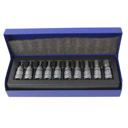 [13438] TETRA Hexagon Bit Set 1/4"  10-pcs  2, 2.5, 3, 4, 5, 5.5, 6, 7, 8, 10 mm, IMPA 611287[252.0](11.91)