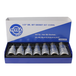 [13440] TETRA  Inbusdoppenset 1/2"  7-delig,  5, 6, 8, 10, 12, 14, 17 mm. IMPA 611288[224.0](17.82)