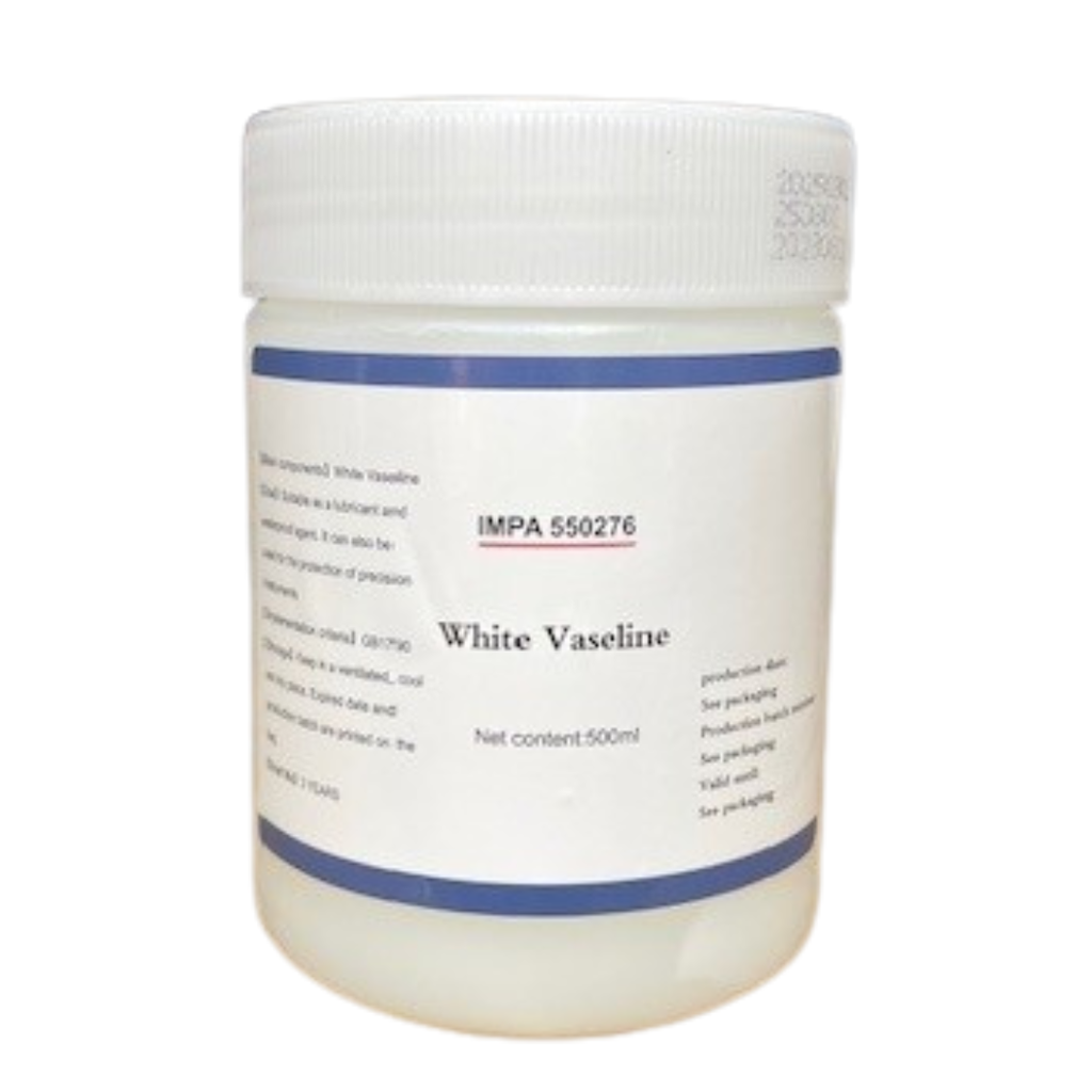[13741] Vaseline white. soft paraffin. 500 gram jar. IMPA 550276