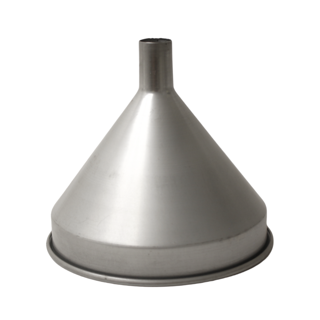 [13793] Oil funnel galvanised with brass strainer 100 mm. IMPA 232601