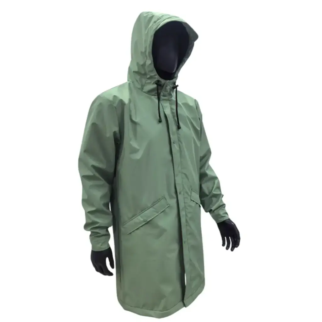 [14653] C-Line Regenjas, Groen, XS (Gaasvoering)  