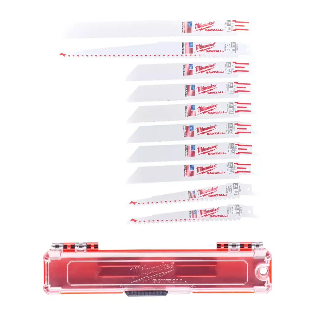 [14976] Reciprocating Saw Blade Set Milwaukee 49222211 10-Piece
