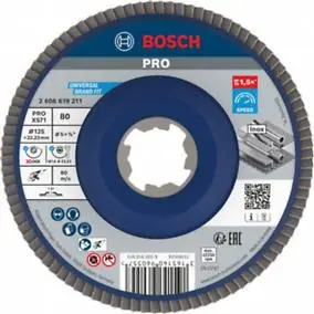[15025] Bosch Lamellenschijf, PRO X571 X-Lock, 125 mm, Korrel 80, doos 10 stuks, p/n 2608619211