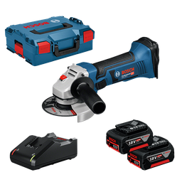 [2540] Bosch GWS 18-125 V-LI Accu Haakse slijper 125mm, 2 x 4Ah batt en oplader, in kunststof box, IMPA 590912, UN 3481[3.0](581.01)
