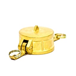 [1773] Camlock Coupling Dust Cap, Diameter 63 mm (2-1/2"), Brass, IMPA 352070[36.0](16.5)