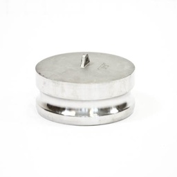 [1729] Camlock Coupling Dust Plug, Diameter 75 mm (3"), Stainless steel, IMPA 351987[58.0](15.1)