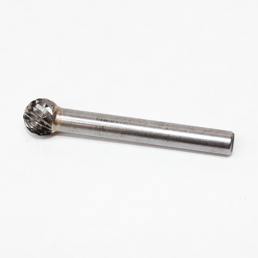 [4730] Hardmetalen stiftfrees, bolvorm (C24), schacht 6 mm, blad 9,5 mm, lengte 52 mm, IMPA 632524