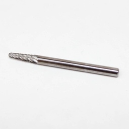 [4736] Carbide rotary bur, cone shape radius end (E41), shank 3 mm, blade 3 mm, length 38 mm, IMPA 632541[9.0](8.96)