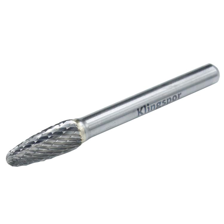 [6137] Carbide rotary bur, cone shape radius end (E44), shank 6 mm, blade 8 mm, length 57 mm, IMPA 632544