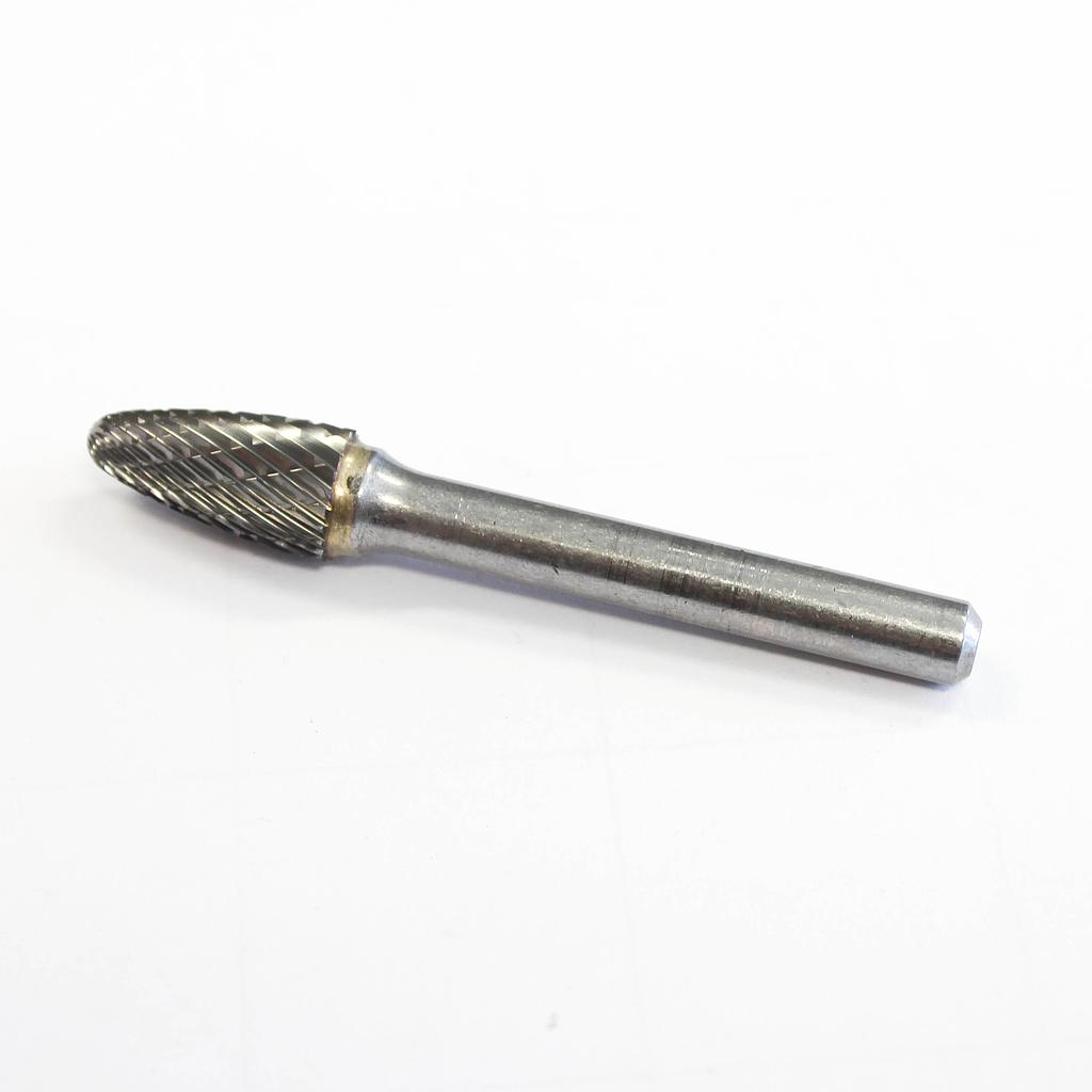 [4738] Carbide rotary bur, cone shape radius end (E45), shank 6 mm, blade 9.5 mm, length 74 mm, IMPA 632545