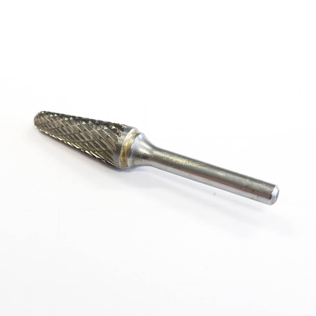 [4739] Carbide rotary bur, cone shape radius end (E47), shank 6 mm, blade 12.7mm, length 76 mm, IMPA 632547